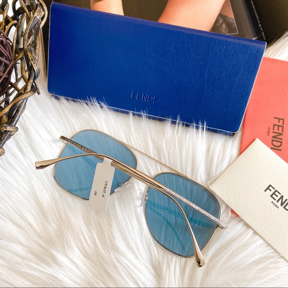 Fendi 59mm Holographic Aviator Sunglasses - Picture 4 of 8